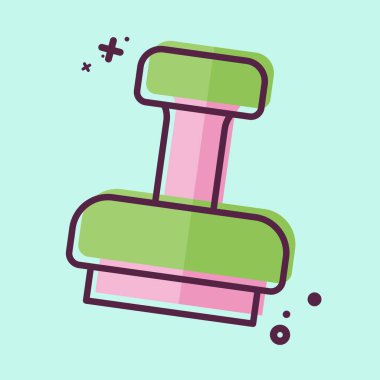 Simge Damgası. Vergi sembolüyle ilgili. MBE tarzı. dizayn edilebilir