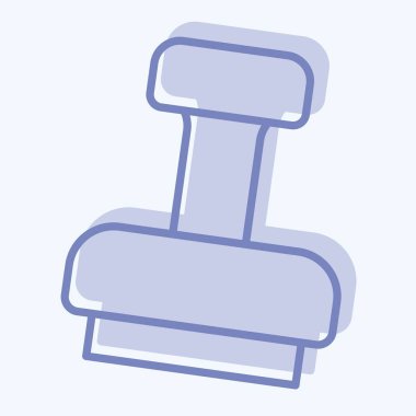 Simge Damgası. Vergi sembolüyle ilgili. İki ton stili. dizayn edilebilir