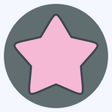 Simge Yıldızı Balığı. Hayvanlar sembolüyle ilgili. renk arkadaşı stili. dizayn edilebilir