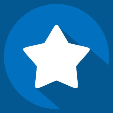 Simge Yıldızı Balığı. Hayvanlar sembolüyle ilgili. Uzun gölge tarzı. dizayn edilebilir