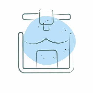 Icon Stereolitho Grafik. Yazdırma sembolüyle ilgili. Renkli Leke Biçimi. dizayn edilebilir