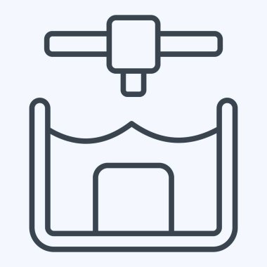 Icon Stereolitho Grafik. Yazdırma sembolüyle ilgili. Sıra tarzı. dizayn edilebilir