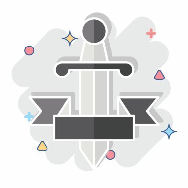 Simge Kılıcı Tatto. Dövme sembolüyle ilgili. Çizgi roman. dizayn edilebilir