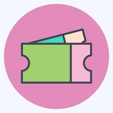 Simge Etiketi. Vergi sembolüyle ilgili. renk arkadaşı stili. dizayn edilebilir