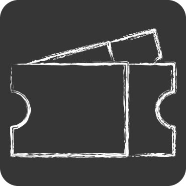 Simge Etiketi. Vergi sembolüyle ilgili. Tebeşir stili. dizayn edilebilir