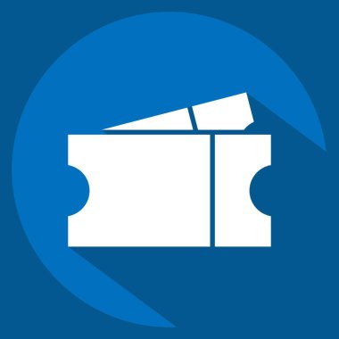 Simge Etiketi. Vergi sembolüyle ilgili. Uzun gölge tarzı. dizayn edilebilir