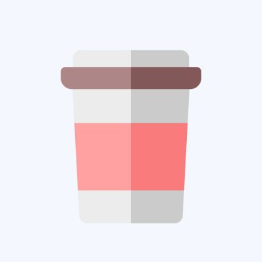 Icon Paket Kahve. Meşrubat sembolüyle ilgili. Düz stil. dizayn edilebilir