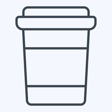 Icon Paket Kahve. Meşrubat sembolüyle ilgili. Sıra tarzı. dizayn edilebilir