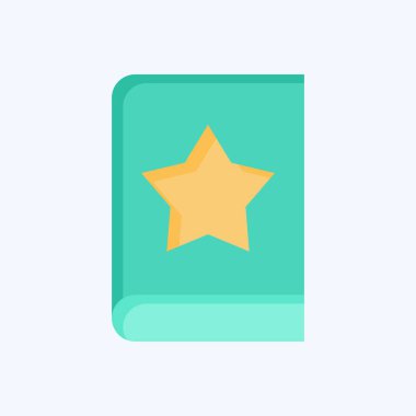 Simge Tatto Kitabı. Dövme sembolüyle ilgili. Düz stil. dizayn edilebilir