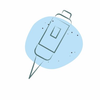 Simge Tatto Kalemi. Dövme sembolüyle ilgili. Renkli Leke Biçimi. dizayn edilebilir