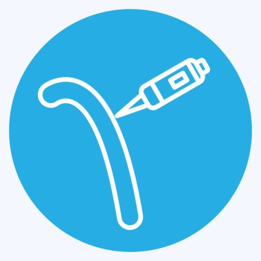 Simge Tatto İşlemi. Dövme sembolüyle ilgili. Mavi gözlü. dizayn edilebilir