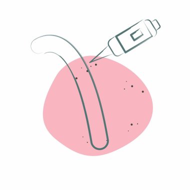 Simge Tatto İşlemi. Dövme sembolüyle ilgili. Renkli Leke Biçimi. dizayn edilebilir