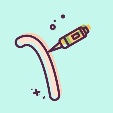 Simge Tatto İşlemi. Dövme sembolüyle ilgili. MBE tarzı. dizayn edilebilir