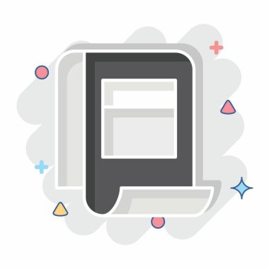 Simge Vergi Denetleme. Vergi sembolüyle ilgili. Çizgi roman. dizayn edilebilir