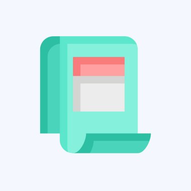 Simge Vergi Denetleme. Vergi sembolüyle ilgili. Düz stil. dizayn edilebilir