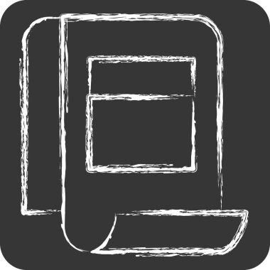 Simge Vergi Denetleme. Vergi sembolüyle ilgili. Tebeşir stili. dizayn edilebilir