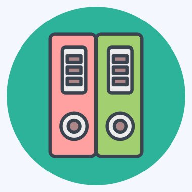 Simge Vergi Dosyaları. Vergi sembolüyle ilgili. renk arkadaşı stili. dizayn edilebilir