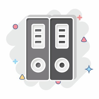 Simge Vergi Dosyaları. Vergi sembolüyle ilgili. Çizgi roman. dizayn edilebilir