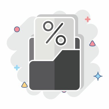 Simge Vergi Dizini. Vergi sembolüyle ilgili. Çizgi roman. dizayn edilebilir