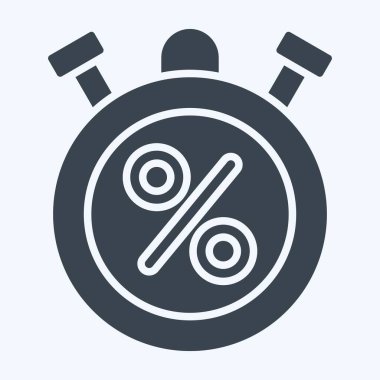 Simge Vergi Zamanlayıcısı. Vergi sembolüyle ilgili. Kabartma tarzı. dizayn edilebilir