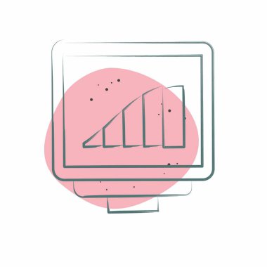 Simge Vergisi Grafiği. Vergi sembolüyle ilgili. Renkli Leke Biçimi. dizayn edilebilir