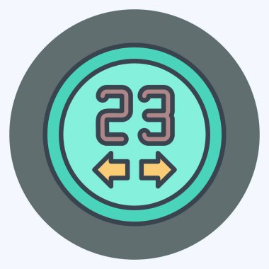 Simge termostatları. Sensörlerin sembolüyle ilgili. renk arkadaşı stili. dizayn edilebilir