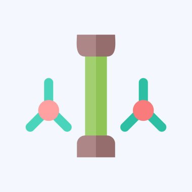 Simge Gelgit Gücü. Doğal Kaynaklar sembolüyle ilgili. Düz stil. dizayn edilebilir