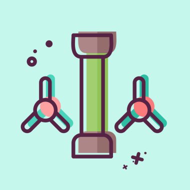 Simge Gelgit Gücü. Doğal Kaynaklar sembolüyle ilgili. MBE tarzı. dizayn edilebilir