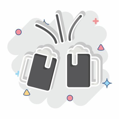 Simge tostu. Yeni yıl sembolüyle ilgili. Çizgi roman. dizayn edilebilir