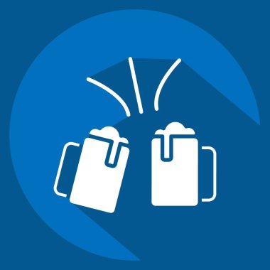 Simge tostu. Yeni yıl sembolüyle ilgili. Uzun gölge tarzı. dizayn edilebilir