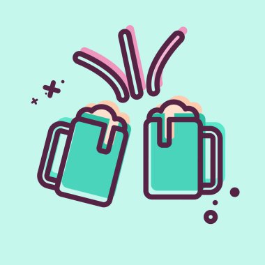 Simge tostu. Yeni yıl sembolüyle ilgili. MBE tarzı. dizayn edilebilir