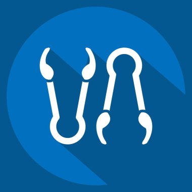 Simge maşaları. BBQ sembolüyle ilgili. Uzun gölge tarzı. dizayn edilebilir