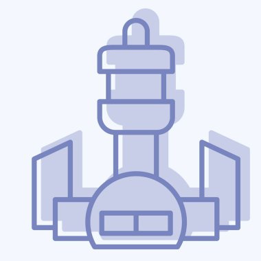 Simge Kulesi. Şehir merkezinin sembolüyle ilgili. İki ton stili. dizayn edilebilir