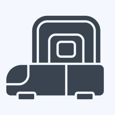 Simge Tren İstasyonu. Şehir merkezinin sembolüyle ilgili. Kabartma tarzı. dizayn edilebilir