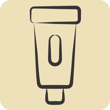 Simge tüpü. Plastik Ürün sembolüyle ilgili. El çizimi tarzı. dizayn edilebilir