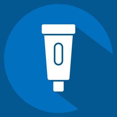 Simge tüpü. Plastik Ürün sembolüyle ilgili. Uzun gölge tarzı. dizayn edilebilir