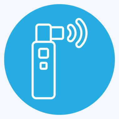 Simge Ultrasonu. Dermatoloji sembolüyle ilgili. Mavi gözlü. dizayn edilebilir