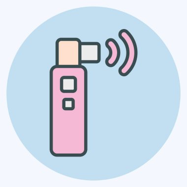 Simge Ultrasonu. Dermatoloji sembolüyle ilgili. renk arkadaşı stili. dizayn edilebilir