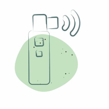 Simge Ultrasonu. Dermatoloji sembolüyle ilgili. Renkli Leke Biçimi. dizayn edilebilir