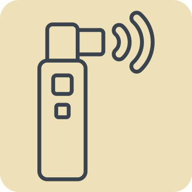 Simge Ultrasonu. Dermatoloji sembolüyle ilgili. El çizimi tarzı. dizayn edilebilir