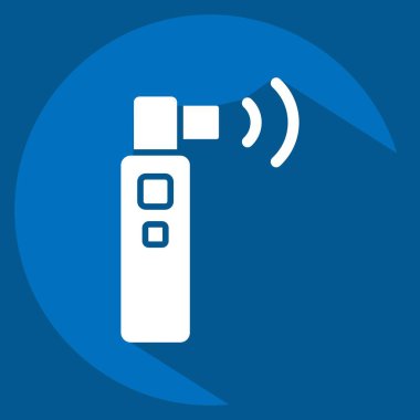 Simge Ultrasonu. Dermatoloji sembolüyle ilgili. Uzun gölge tarzı. dizayn edilebilir