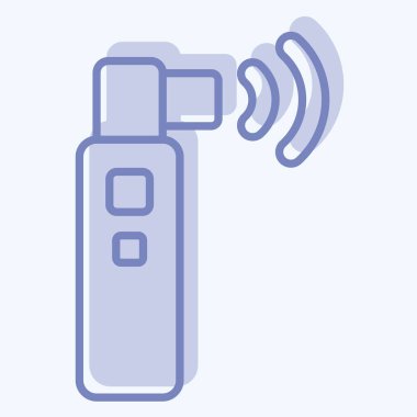 Simge Ultrasonu. Dermatoloji sembolüyle ilgili. İki ton stili. dizayn edilebilir