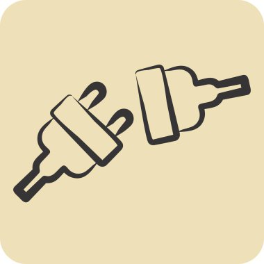 Simge Açma Aygıtları. Sera sembolüyle ilgili. El çizimi tarzı. dizayn edilebilir