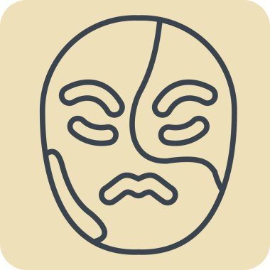 İkona Vitiligo. Dermatoloji sembolüyle ilgili. El çizimi tarzı. dizayn edilebilir