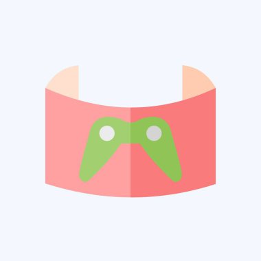 Simge oyunu. Metaverse sembolüyle ilgili. Düz stil. dizayn edilebilir