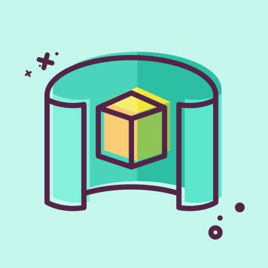 Simge vr Token. Metaverse sembolüyle ilgili. MBE tarzı. dizayn edilebilir