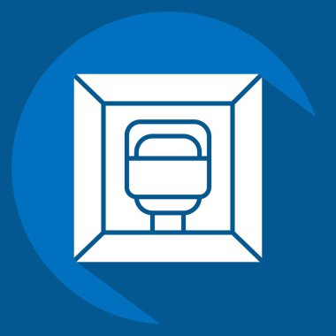 Simge Vr Görünümü. Metaverse sembolüyle ilgili. Uzun gölge tarzı. dizayn edilebilir