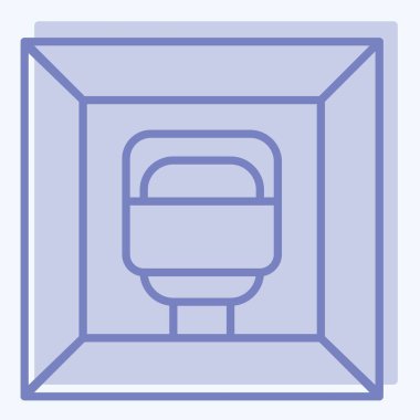 Simge Vr Görünümü. Metaverse sembolüyle ilgili. İki ton stili. dizayn edilebilir