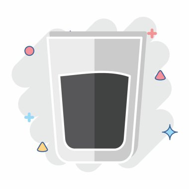 Simge Suyu. Meşrubat sembolüyle ilgili. Çizgi roman. dizayn edilebilir