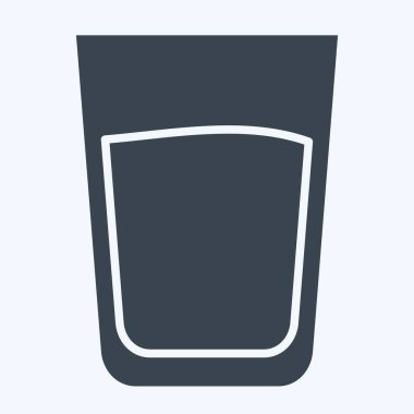 Simge Suyu. Meşrubat sembolüyle ilgili. Kabartma tarzı. dizayn edilebilir